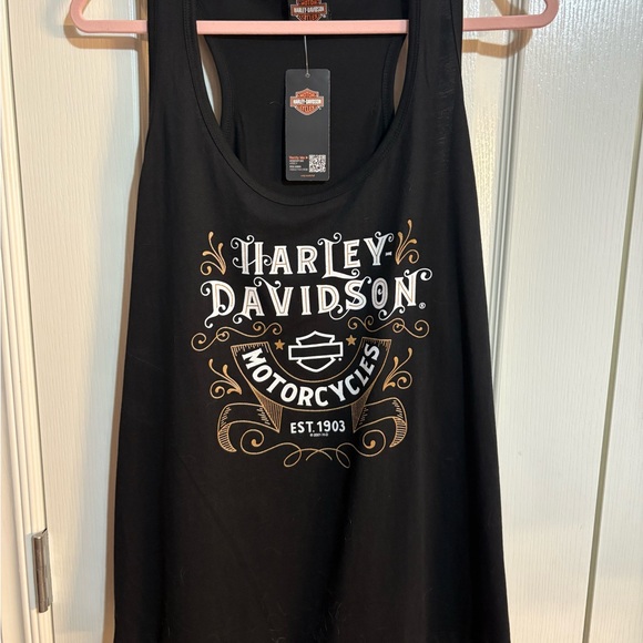 Harley-Davidson Black and Gold Graphic Tank - Picture 1 of 3